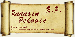 Radašin Peković vizit kartica